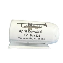 Custom Stickers, Trumpet Return Address Labels, Address Stickers, Several Designs, 2x1 inch labels, Several Font Choices