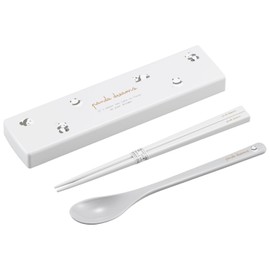 OSK CT-27 Cutlery Set, Panda Pull Lid Combination, Chopsticks, 7.1 inches (18 cm), Spoon, Made in Japan, Dishwasher Safe, Antibacterial, Cute, Stylish, Unisex, Adults, Children, Students