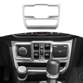 RT-TCZ for Jeep JL Center Dash Window Switch Panel Trim Cover for Jeep Wrangler JL JLU Gladiator JT 2018-2024 Silver Interior Accessories