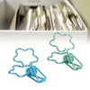100 Pcs Binder Clips Hollow Cute Flower Shape Sturdy Metal