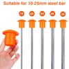 50 PCS Rebar Cap, Mushroom Rebars End Caps, Plastic Rebars