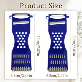 The Vegetable Hairdresser, 6-in-1 Multifunctional Peeler, Fruit Peeler & Vegetable Peeler, Onion Cutter, Fruit Cutter, Kitchen Slicer, Vegetable Chopper Dicer, Julienne, for Right and Left-Handed