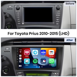 HiFi - (2+64G) Inefala for Toyota Prius 2010-2015 Android Car Radio Stereo with Wireless Carplay Android Auto, 9" Touch Screen with Bluetooth GPS WiFi FM/RDS SWC Canbus Backup Camera MIC