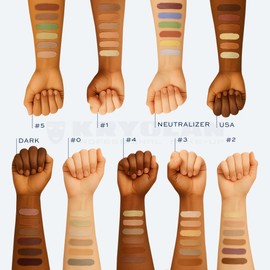 Kryolan Concealer Circle (No.0) - Full Coverage 6-Color Cream Concealer Palette - Color Corrector For Dark Circles - Hides Redness, Blemishes & Spots - Professional Cream Makeup for All Skin Types