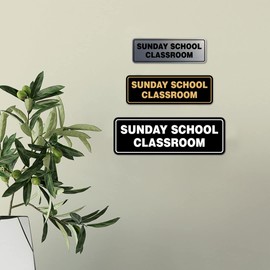 Signs ByLITA Standard Sunday School Classroom Sign (Black) - Large
