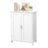 TaoHFE White Bathroom Storage Cabinet,Bathroom Cabinets Freestanding with 2 Doors,Towel