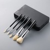 360° Rotation LED Travel Makeup Brushes Set Folding Cosmetic Mirror Portable Make Up Brush Box Beauty Tools