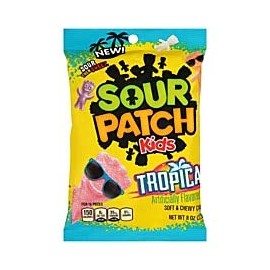 Sour Patch Kids Fat Free Tropical Soft and Chewy Candy, 8 Ounce -- 12 per case.
