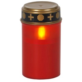 LED Grave Light Timer Red Height 12 cm