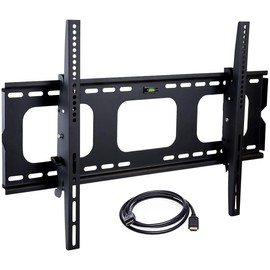 Mount-It! Tilting TV Wall Mount Bracket for 32-65 inch LCD, LED, Plasma Flat Screen TV| Universal Heavy Duty Television Mount With 175 lbs Load Capacity | 15 Degree Tilt, Max VESA 600x400 with 6 ft HDMI Cable