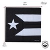Motique Accessories Large Cotton Bandanas - Puerto Rican Flag- Black