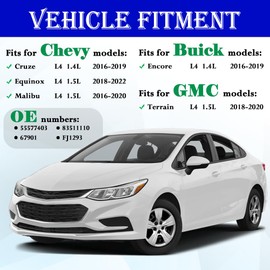 SeyPon Set of 4 Upgraded 55577403 Fuel Injectors Fit For Chevy: Cruze 2016-2019, Equinox 2018-2022, Malibu 2016-2020, For Buick: Encore 2016-2019, For GMC: Terrain 2018-2020, L4 1.4L/1.5L