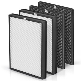 AP-B102 Replacement Filter Set Compatible with Alexapure Breeze Air Pur ifier Filters Replacement AP-B102 and 3049 3-IN-1 Air Cleaner for Home 2X H13 True HEPA and 2X Activated Carbon Filters