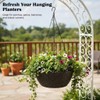 Dcoteh 4 Pack, 3 Point 23 Inch Black Hanging Baskets