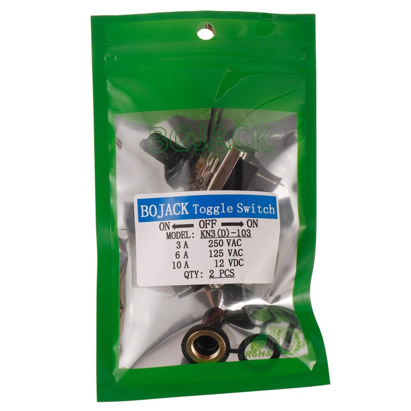 BOJACK KN3(D)-103 Toggle Switch SPDT ON-OFF-ON 3 Terminal pin 12