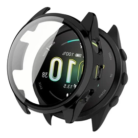 Compatible for Garmin Forerunner 165 Case, Lamshaw Hard PC Case with Screen Protector Compatible for Forerunner 165 Smartwatch (Black)
