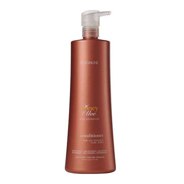 DESIGNLINE Honey & Aloe Conditioner, 32.5 oz - Regis Detangles Hair and Helps Prevent Frizz, Flyaways, and Unwanted Volume, Creating the Perfect Frizz-Free Finish