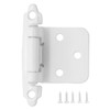 1/2" Overlay Cabinet Door Hinges White, 6 Pack (3 Pairs)