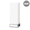 MiniSun Modern Chrome & White Frosted Glass Bedside Touch Table