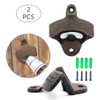 2PCS Cast Iron Wall Mounted Bottle Opener Vintage Rustic with