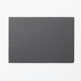 JAJU Black Stone Rectangular Plate_30x21cm, Black Black_FRFR / 자주 JAJU 블랙스톤 직사각 플레이트_30x21cm, 블랙블랙_FRFR