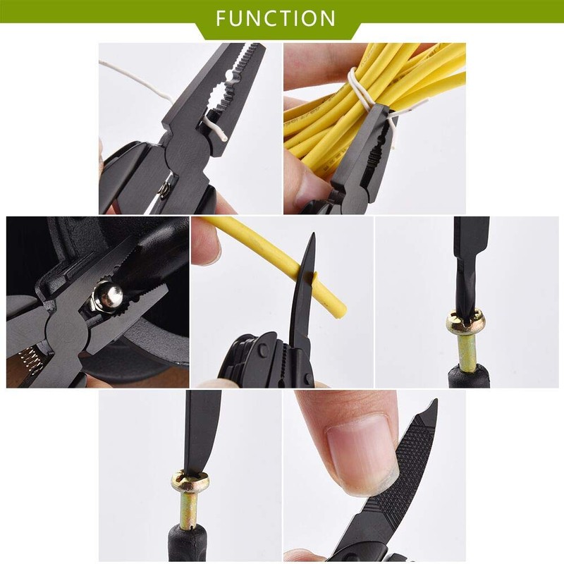 Portable Multitool Pliers Mini Folding Pliers for Business Gift/Outdoor Black