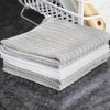 Ritz Horizontal Stripe Bar Mop Cloth, Gray, 6 Piece Set