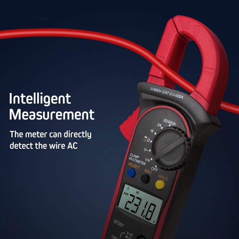 Digital Clamp Meter, ST201 Auto Range Current Clamp Multimeter Current