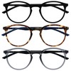 OPULIZE Met 3 Pack Blue Light Blocked, Black / brown