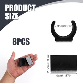 SRLWMYI Pack of 8 chair gliders, cantilever furniture gliders, felt glides for swing chairs, diameter 24-25 mm, for cantilever chairs, protect tile floors, wooden floors and reduce noise