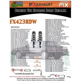 FX423HDW Exhaust Spring Bolt Stud & Nut Hardware Repair Replacement Kit
