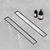 VANCOCO Linear Shower Drain 24 Inch, Brushed 304 Stainless Steel
