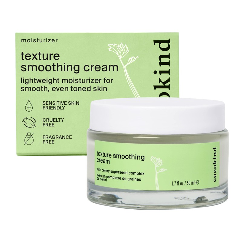 Cocokind Crema suavizante de textura, ligera, hidratante con escualano y