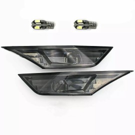 Unbranded Smoked Lens White Full LED Bulb Front Side Marker Light For 2016-2021Honda Civic