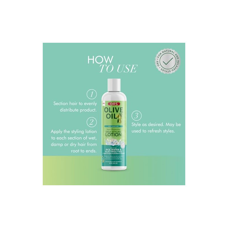ORS Olive Oil Daily Styling Leave-In Lotion - 473ml, 16oz,