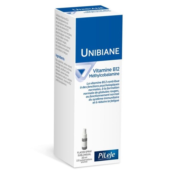 PILEJE Unibiane Vitamine B12 Méthycobalamine Spray 20ml