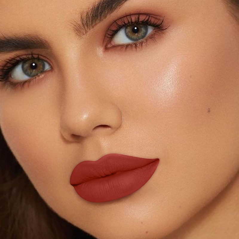 Matte Lip Crayon Lipstik Pencil Velvety Creamy Lip Liner Full