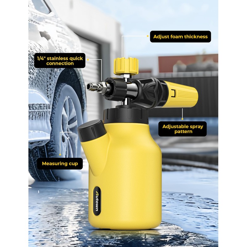 Foam Cannon for Pressure Washer, Car Wash Foam Sprayer with