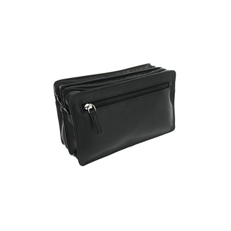 VISCONTI Soft Leather Wrist Bag With Detachable Strap 18233 Black