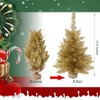 Diahom Table Tinsel Christmas Tree Artificial Mini Small 24 inches