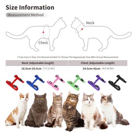 PETCUTE Cat harness lead harness and leash set escape proof adjustable for kitties 2 pieces