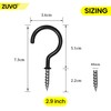 Zuvo 16PCS Metal Ceiling Hooks 2.9 Inch - Cup Hooks
