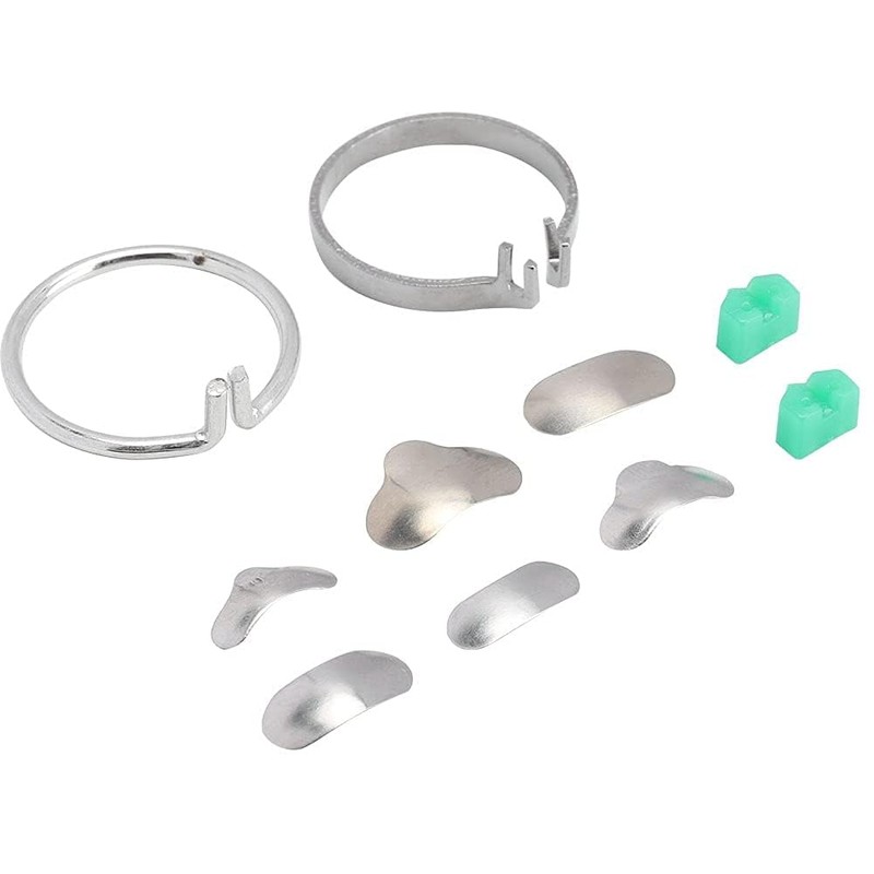 100 unids/caja de kits dentales, matrices dentales, matrices contorneadas seccionales