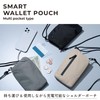 Elecom P-CLSPB01BK Smart Pouch, Smartphone Pouch, Multi Pockets, Card Pockets,