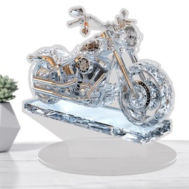 Motorcycle Table Top Decor | Tabletop Ornament Motorcycle Sign,2D Acrylic Festive Table Centerpiece Decorations, Clear Table Sign for Home Decor