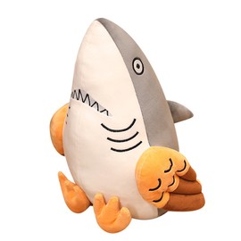 Funny Shark Plush Toys Spoof Shark Animal Plush Toys Soft Plush Stuffed Shark Toy Dolls Gifts for Children Couples