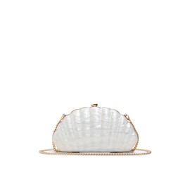 ALDO Women's Sheshell Clutch, Other White, Small