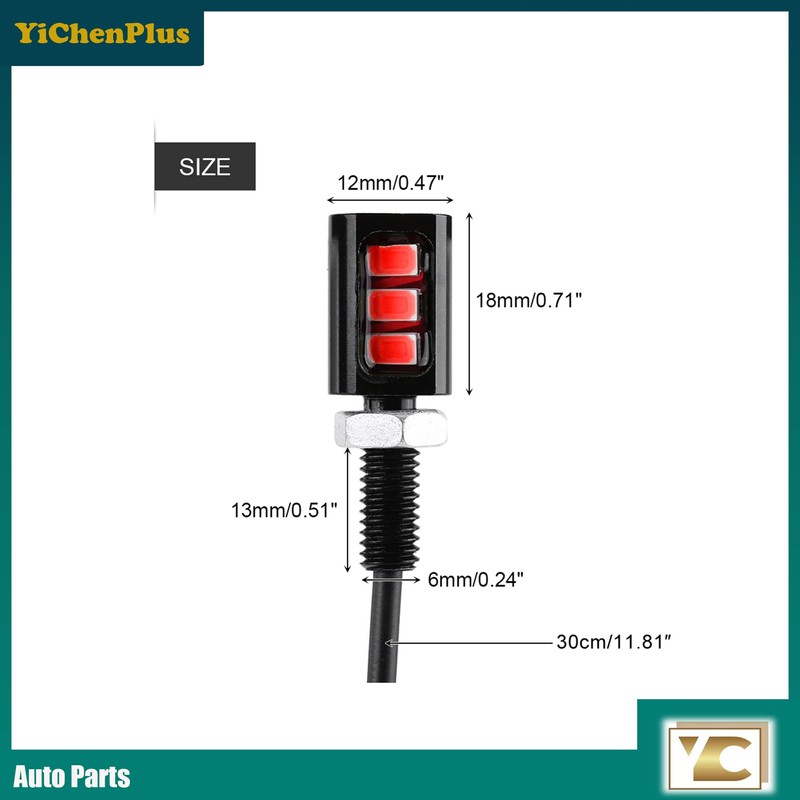 Motorcycle Number Plate Light,2x 12V Universal Car Motorcycle License Number