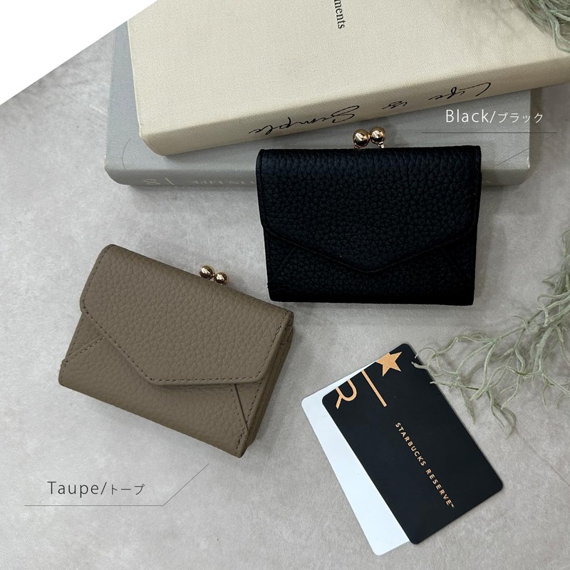 Compact Mini Wallet, Genuine Leather, Small Folding Wallet, Trifold Wallet,