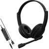 URGOODS USB Headset with Microphone, Working Headset, Stereo Headphones with